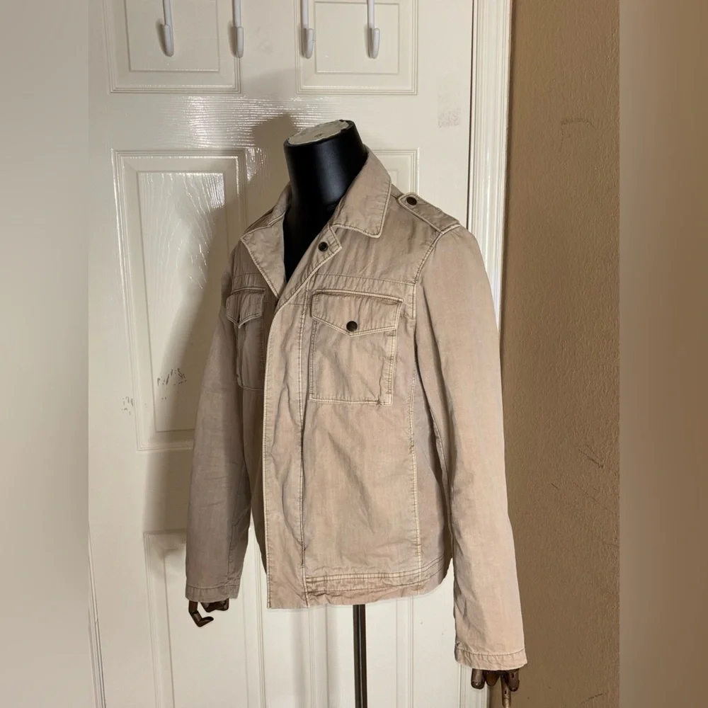 Vintage Banana Republic Tan Safari Utility Jacket 100% Cotton Mens Small​​